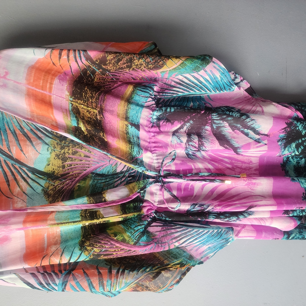 Tropical Multicolor Swim Coverup